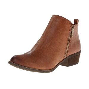Lucky Brand Women’s Basel, Toffee Zip Ankle Booties, Size 7Wide, EWC